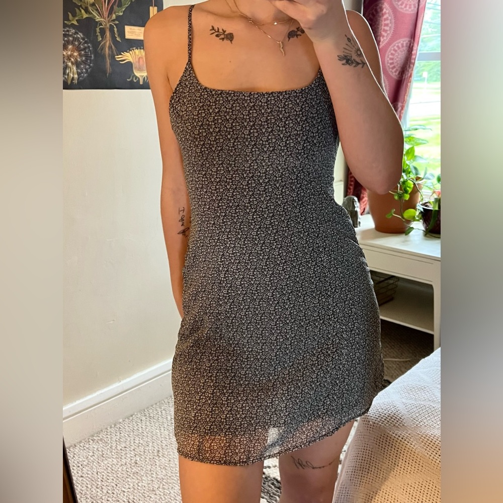 Urban Outfitters Black and White Floral Dress